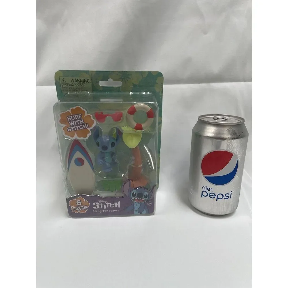 Just Play Disney Stitch Hang Ten Playset 6 Pieces Surf Cake‎ Topper Figure NIB